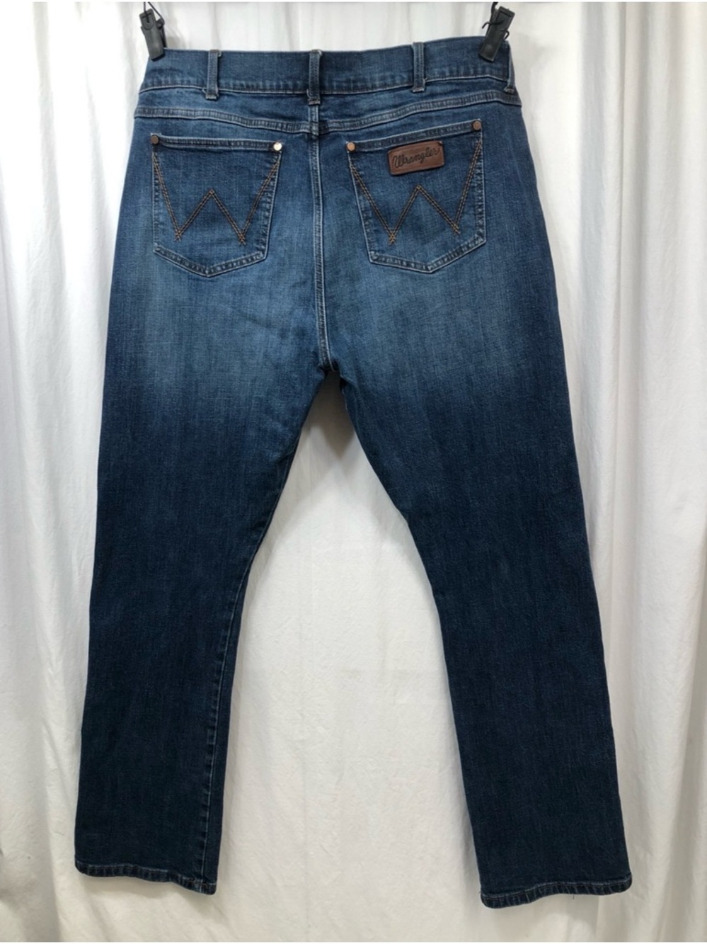 Wrangler Retro Slim Boot Jeans Mens 40x34 (Actual 40x32) Blue Western Cowboy